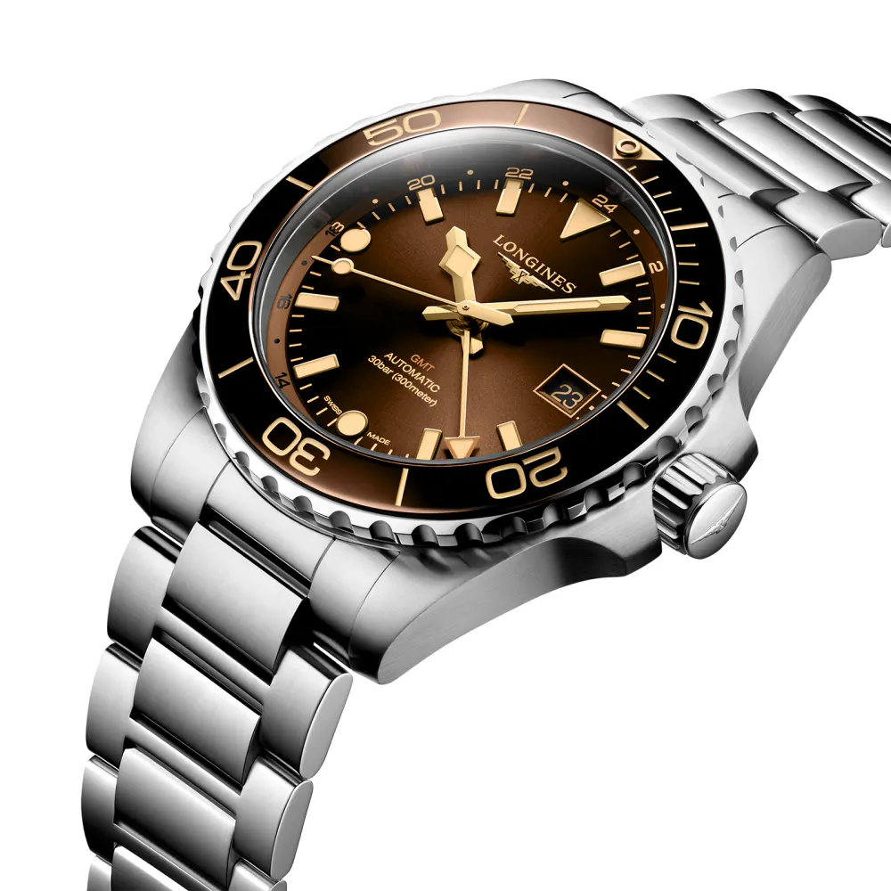 Longines HydroConquest 41mm Mens Watch Brown Stainless Steel in Brown, additional product view 2