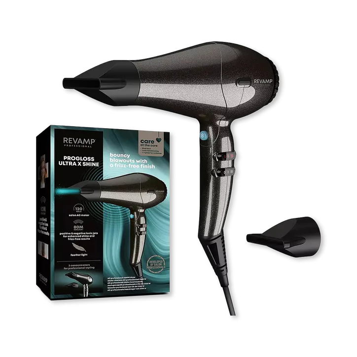 Revamp Progloss Featherlite Ultra X Shine Hair Dryer - Black – Beauty > Electrical Beauty > Hair Dryers