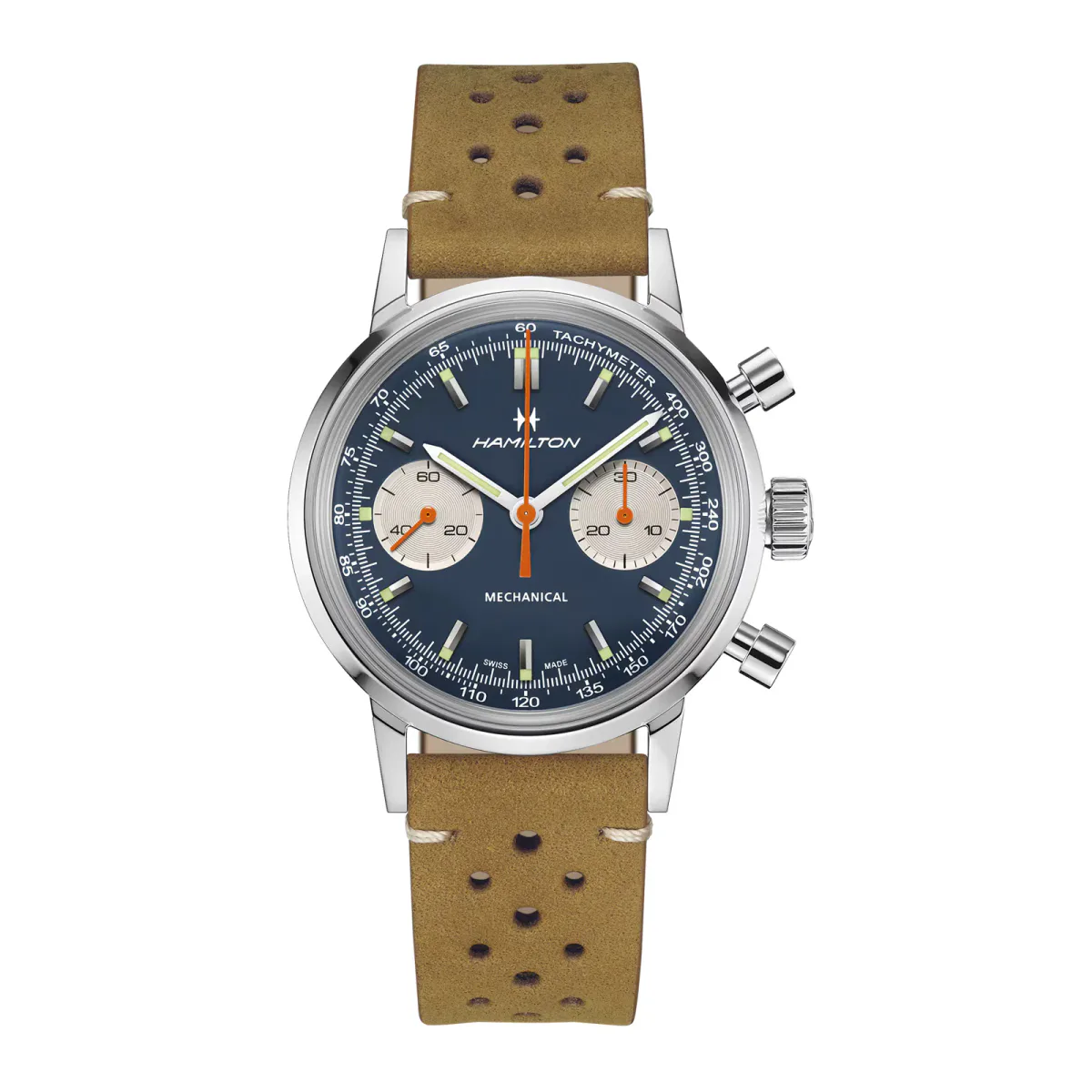 Hamilton American Classic Intra-Matic Chronograph H 40mm Mens Watch Blue