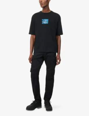 CP COMPANY Tile-Print Cotton T-Shirt detail 2
