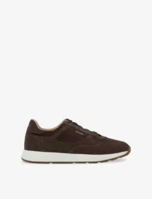 REISS Grant Suede Trainers - EUR 44 / 10 UK MEN in CHOCOLATE BROWN – Mens | Trainers | Lace up trainers