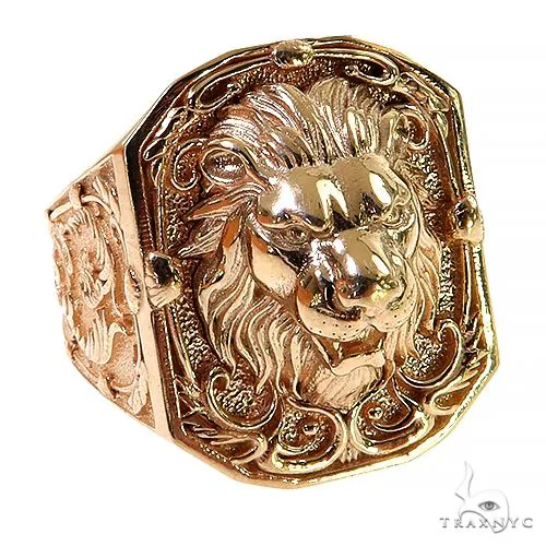 RINA - For Him DISCORD MAX Leonardo Da Vinci Lion Ring 68741 in Rose Gold / 10 – Ring