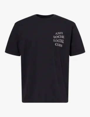 ANTI SOCIAL SOCIAL CLUB Rhinestone-Embellished Logo Cotton T-Shirt