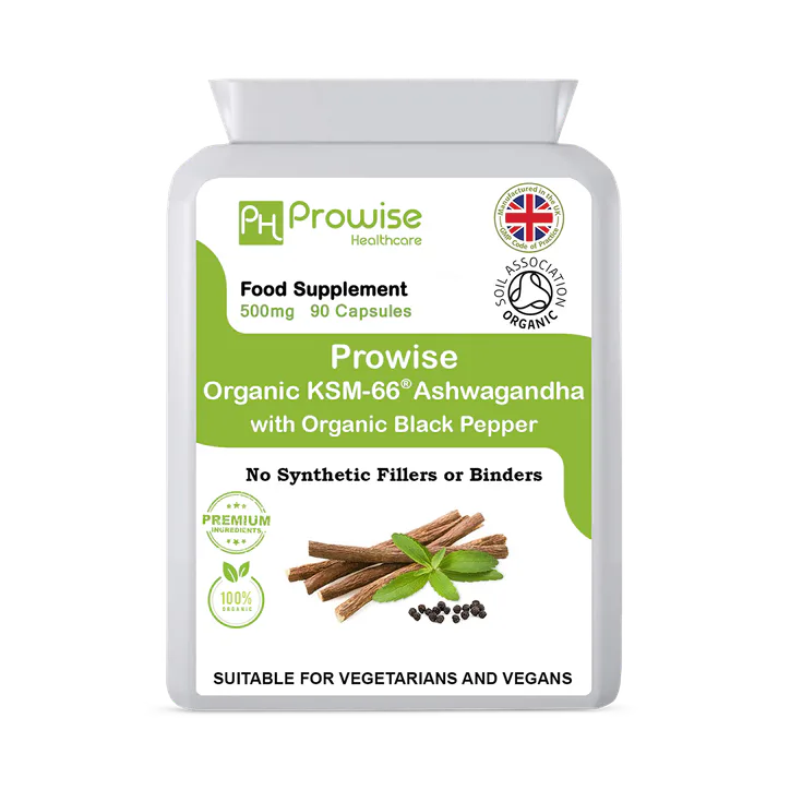 Prowise Healthcare KSM-66 Ashwagandha With Organic Black Pepper 500mg 90 Capsules