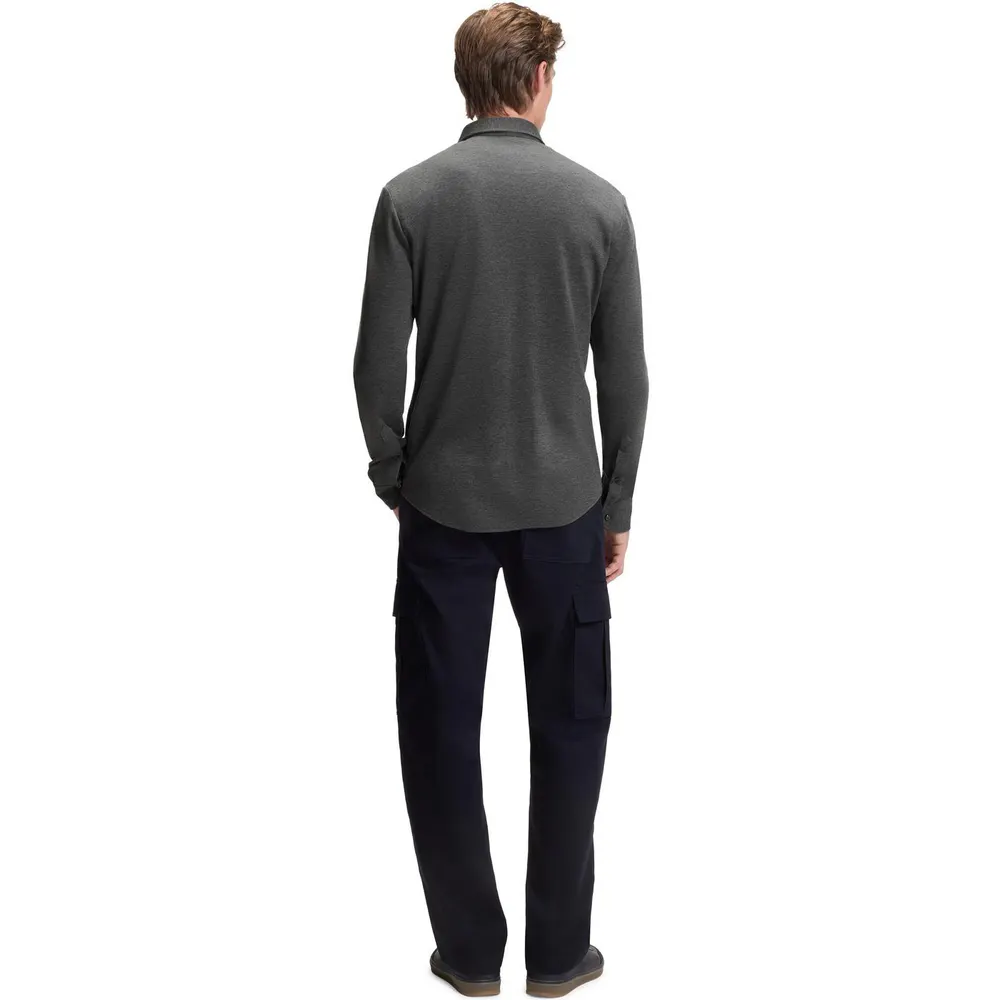 Boss Men's Rudy Double Breasted Lyocell Long Sleeve Slim Fit Shirt detail 3