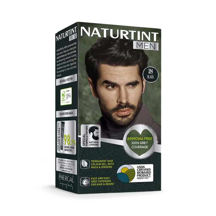 Naturtint Men Permanent Hair Colour Gel 1N Black 170ml