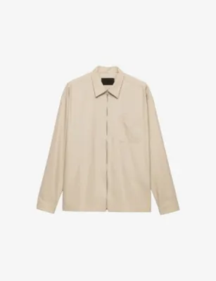 PRADA Loose-Fit Zip-Up Cotton Shirt - NEUTRAL detail 2