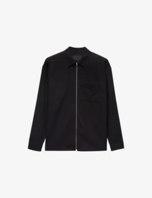 PRADA Loose-Fit Zip-Up Cotton Shirt - NEUTRAL