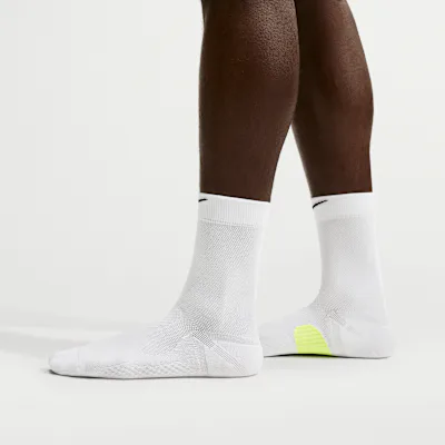 Nike Run Midweight Running Crew Socks (1 Pair) - White/Volt/Black in White/Volt/Black – Nike men's and unisex