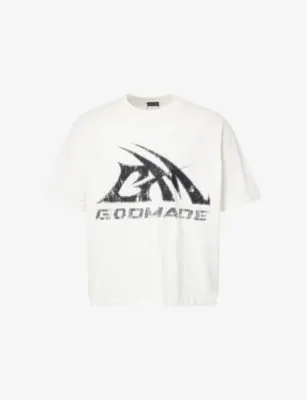GODMADE Logo-Print Crew-Neck Cotton T-Shirt