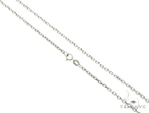 JALGAS - SKYLINE JEWELRY 14K White Gold Solid Cable Link Chain 1.4mm 64401 in 16 Inches – Chain