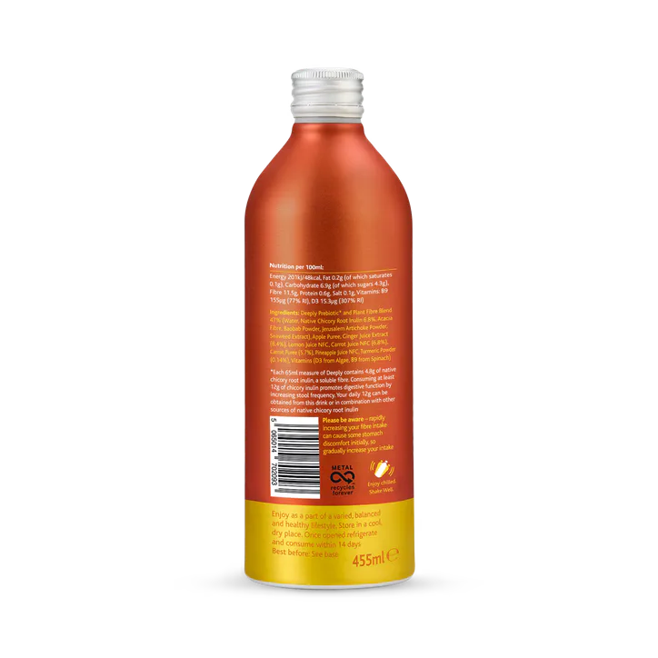 Deeply Gut Health Food With Prebiotic Plant Fibre Carrot & Ginger With Turmeric 455ml, additional product view 2