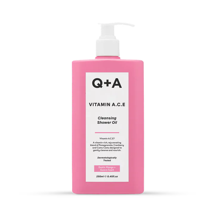 Q+A Vitamin A.C.E Cleansing Shower Oil 250ml