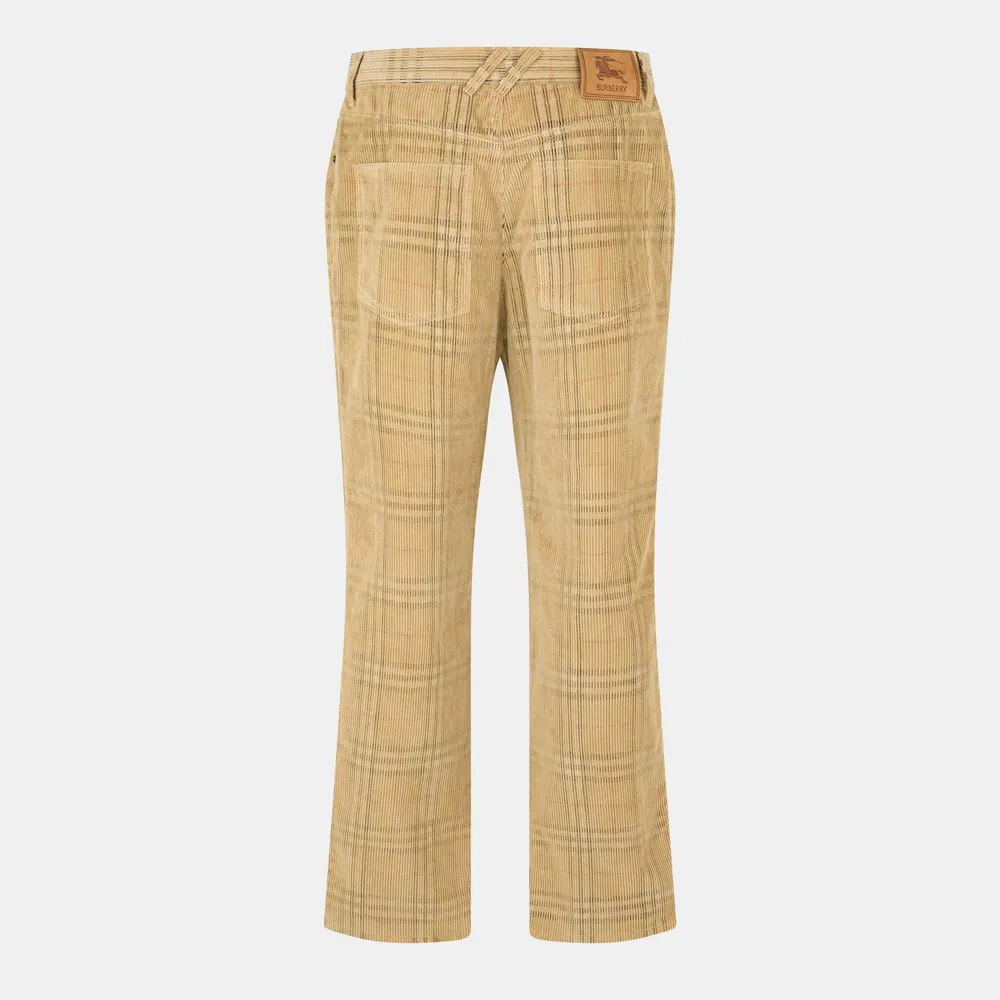 Burberry Men's Check Straight Leg Trouser detail 2