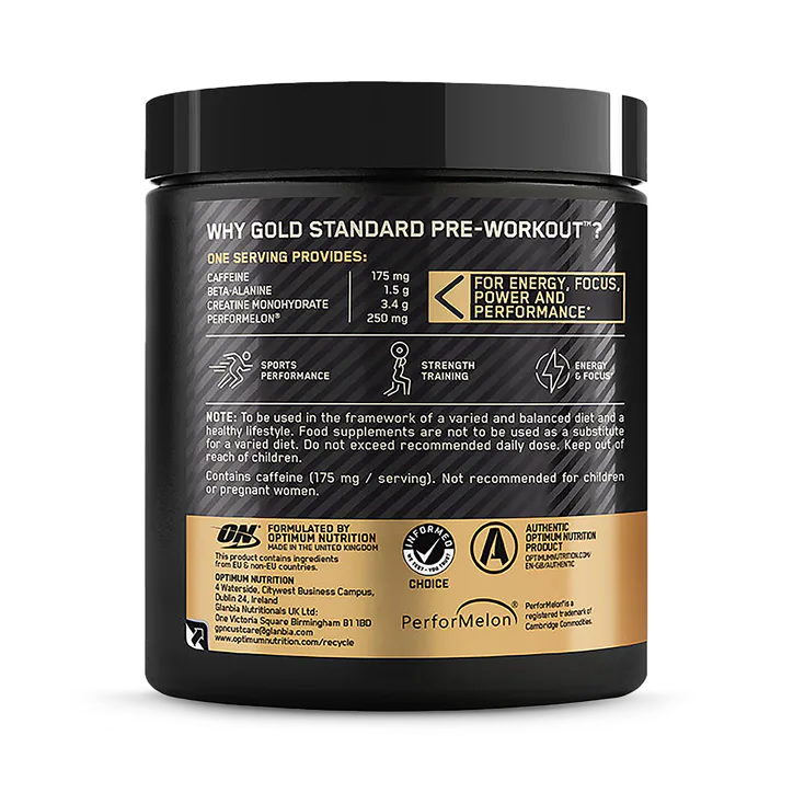 Optimum Nutrition Gold Standard Pre Workout Green Apple 330g detail 2