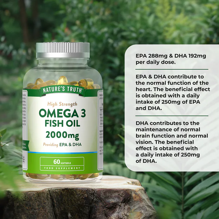 Nature's Truth Omega 3 Fish Oil 2000mg - 60 Softgels 60Softgel detail 2