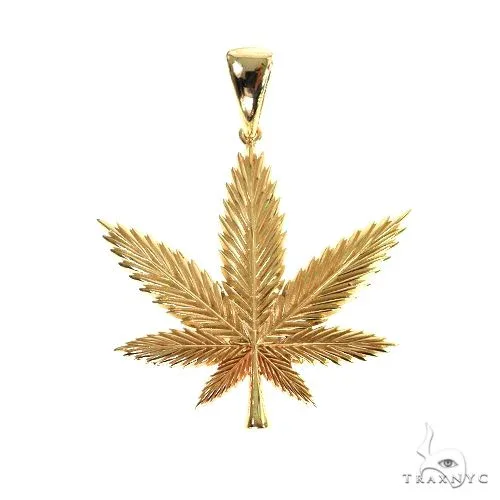 RINA - For Him FACTORY 14K Gold Weed Pendant 67820 in Rose Gold – Pendant