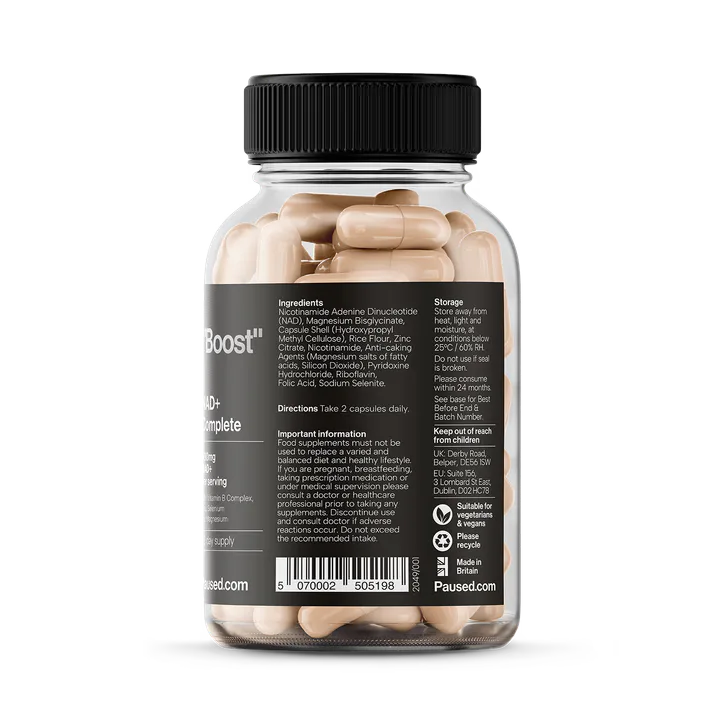Paused NAD+ Complete 500 mg 60 Capsules detail 3