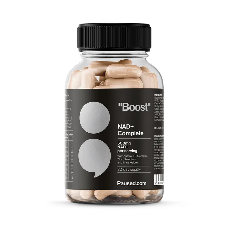 Paused NAD+ Complete 500 mg 60 Capsules
