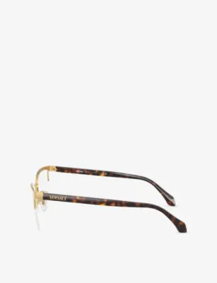 VERSACE VE1304 Square-Frame Metal Optical Glasses in GOLD, additional product view 2