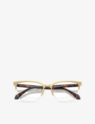VERSACE VE1304 Square-Frame Metal Optical Glasses in GOLD, additional product view 3