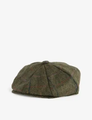 DENTS Meldon round-crown checked wool cap - CHESTNUT - XL detail 2