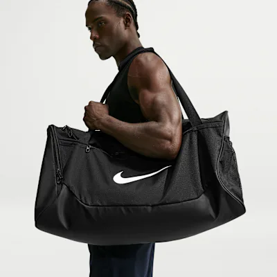 Nike Brasilia Training Duffel Bag (Large, 95L) - Black/Black/White