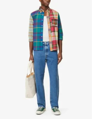 REPLAY Red Cast 9zero1 mid-rise straight-leg stretch-denim jeans - 32/32 in MID BLUE, additional product view 2