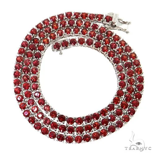 PIA - For Him GEMSTONES Red Sapphire Tennis Chain 69032 in Rose – Chain
