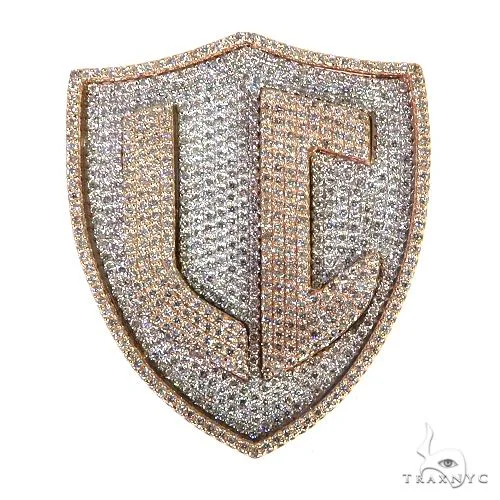 RINA - For Him CUSTOM Custom Made Diamond 'LC' Pendant 67882 in Rose Gold – Pendant