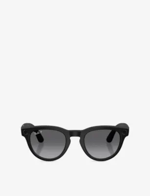 RAY-BAN META RW4013 Headliner Phantos-Frame Injected Meta AI Glasses in BLACK – Mens | Sunglasses | Wayfarer