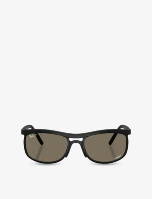 RAY-BAN RB4452CH Chromance Square-Frame Peek Sunglasses