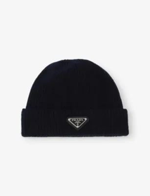 PRADA Wool and Cashmere Beanie - BLACK - XXXL in Blue – Mens | Hats | Beanies