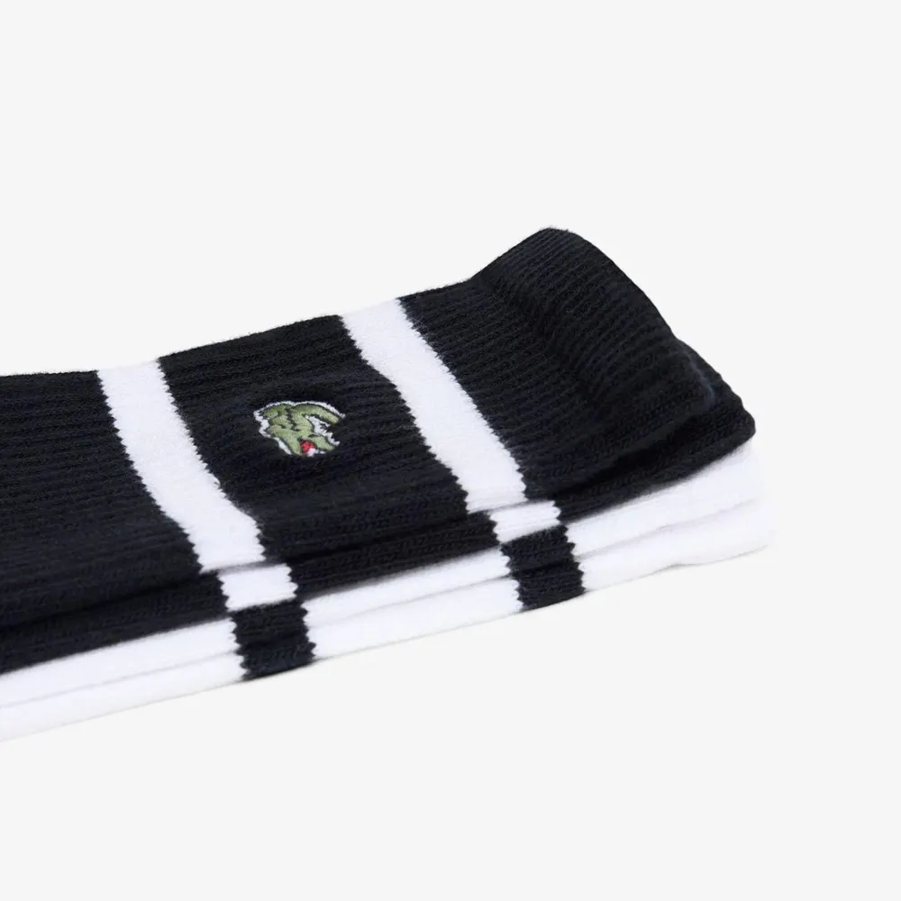 Lacoste Men's Cotton Striped Crew Socks 2 Pack detail 2