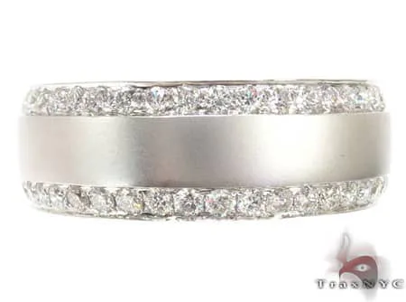 RINA - For Him FACTORY 14k White Gold Diamond Ring Wedding Band 18510 in White Gold / 8 – Ring