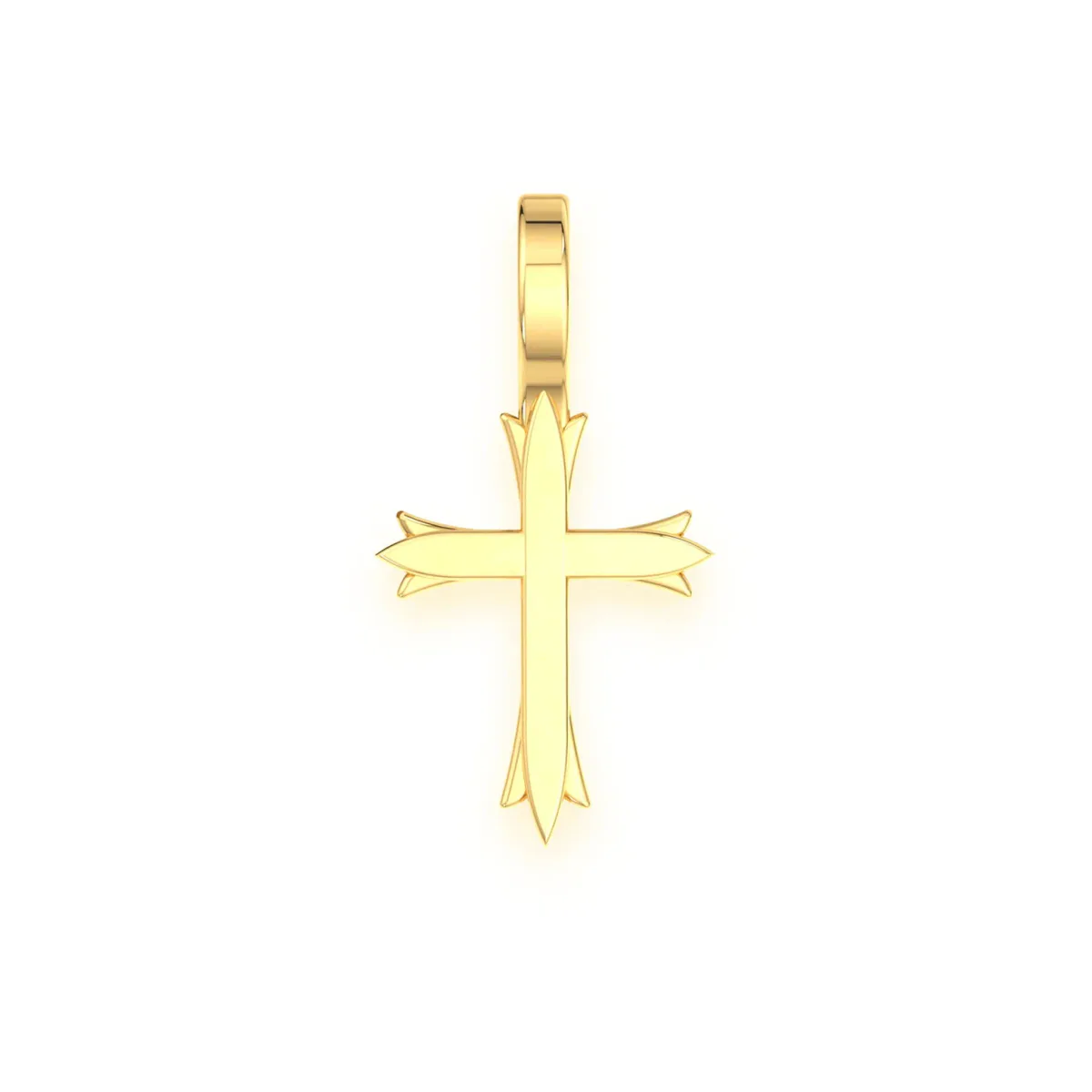 For Him Triple Point Cross Pendant in Plain / Rose Gold – Pendant