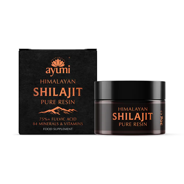 Ayumi Naturals Himalayan Shilajit Resin, Natural Energy, Testosterone Support and Male Vitality, 75% Fulvic Acid
