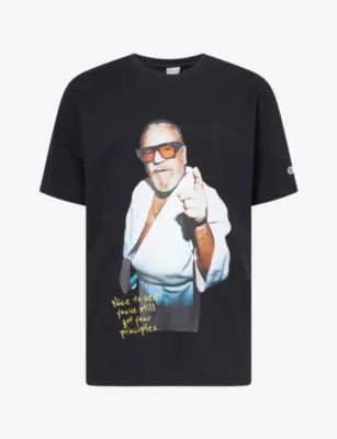 CHAMPION X THE GENTLEMAN Champion x The Gentlemen Walks Away Graphic Cotton-Jersey T-Shirt