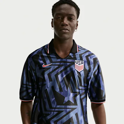 Nike USMNT Energy Men's Nike Dri-FIT Short-Sleeve Football Top - Midnight Navy/University Red