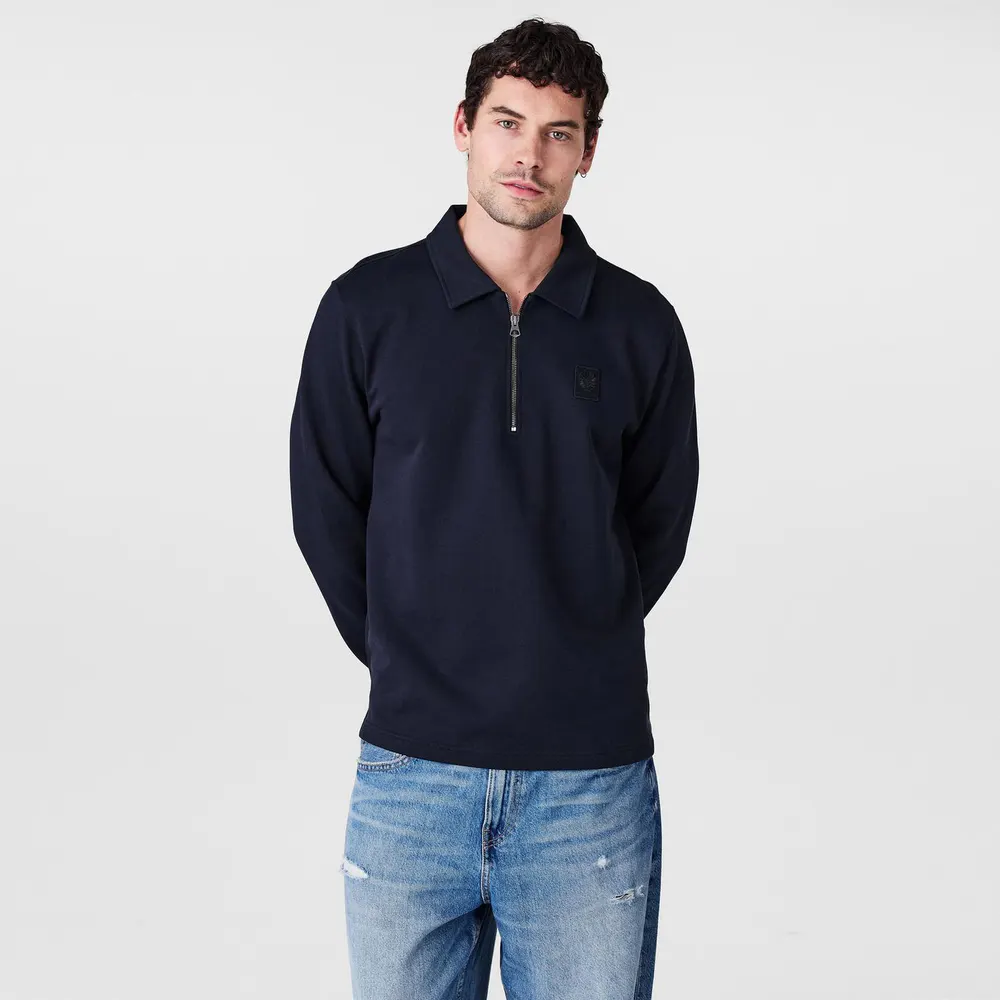 Belstaff Men's Curator Quarter Zip Fleece detail 3