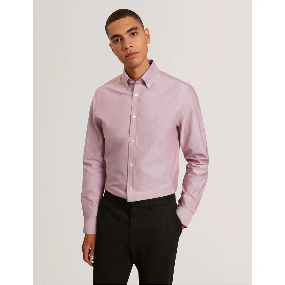 Ted Baker Men's Long-Sleeve Oxford Plain Shirt detail 3