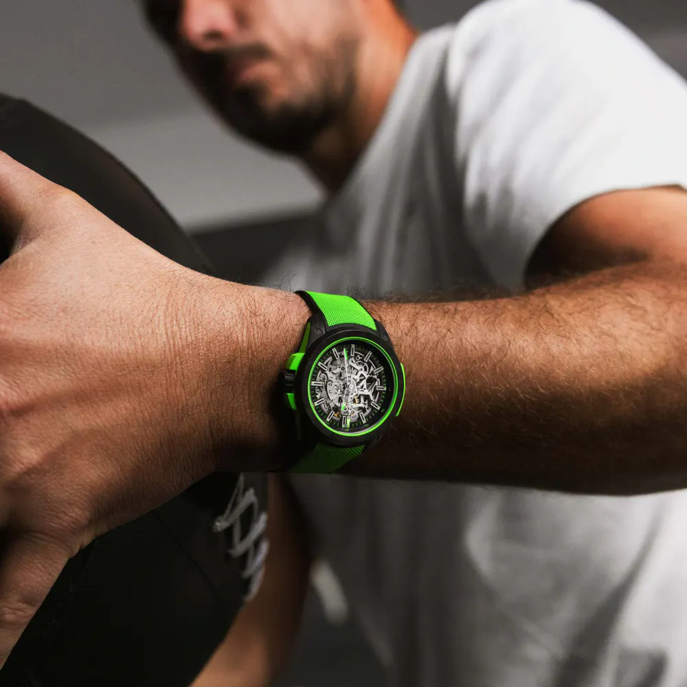 NORQAIN Wild ONE Skeleton Gecko 42mm in Black, additional product view 3