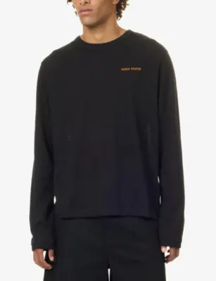 DAILY PAPER Slub Long-Sleeve Cotton-Blend T-Shirt detail 3