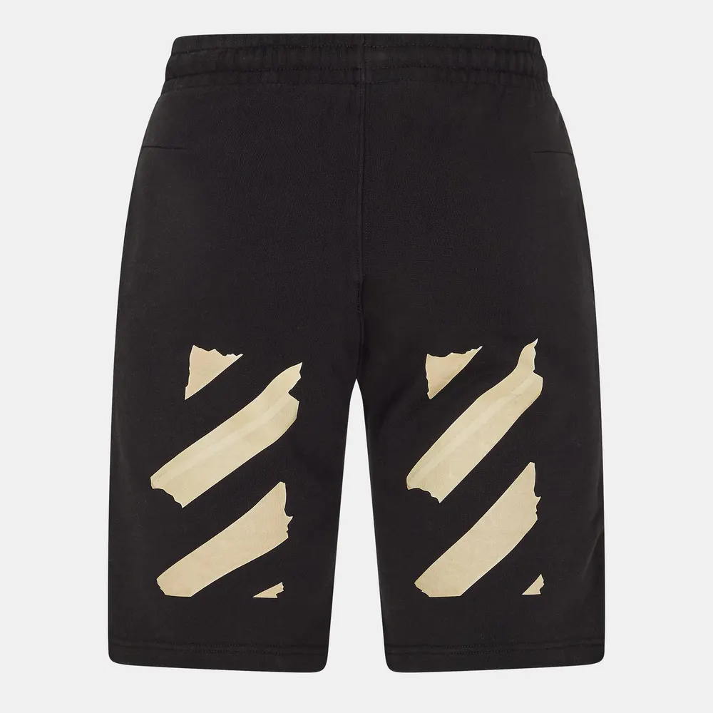 Off White Men's Knee Length Fleece Jogger Shorts detail 2
