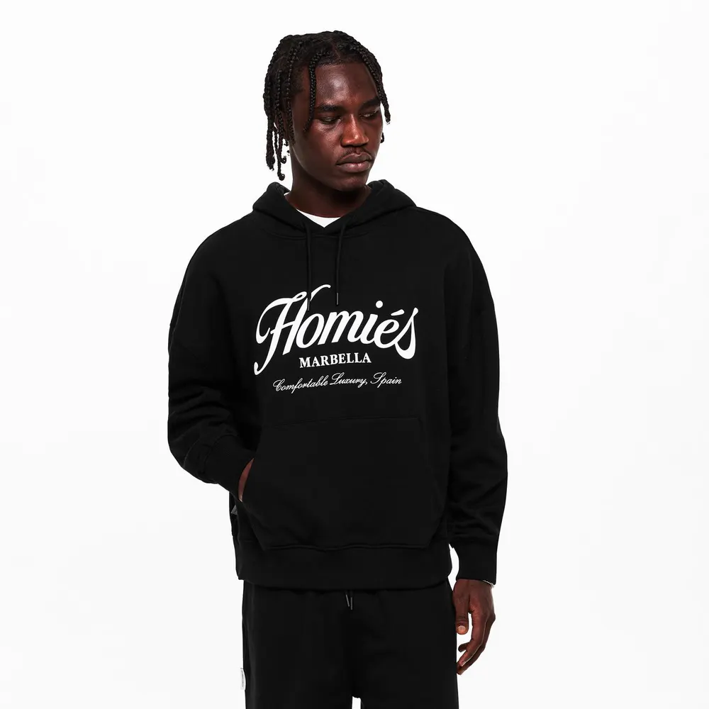 Homies Marbella HOMIES ESSENTIALS HOODIE BLACK in Black, additional product view 3