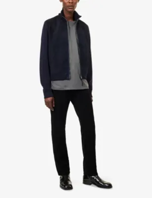 GIORGIO ARMANI Crew-Neck Cotton T-Shirt in SMOKE, additional product view 2