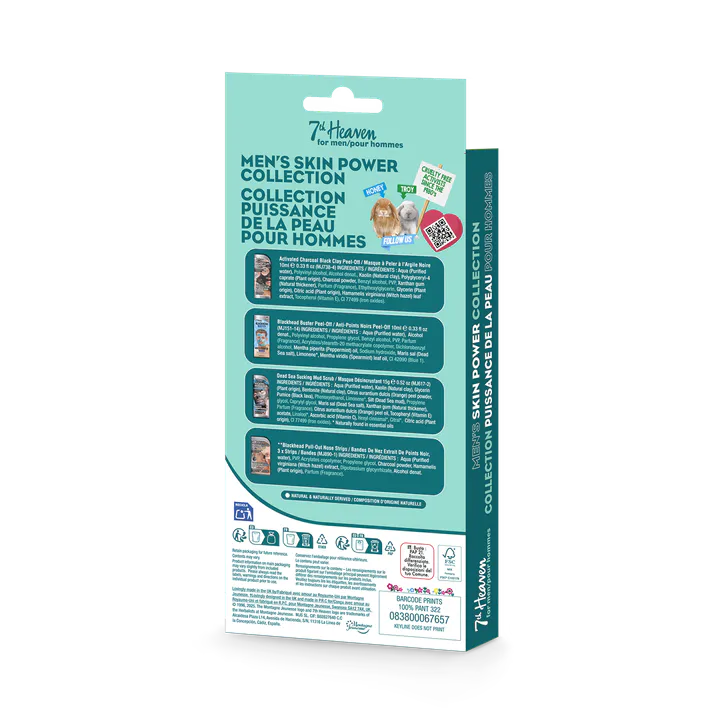 7th Heaven Men's Skin Power Collection 3 Masks, additional product view 2
