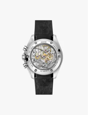 OMEGA 310.32.42.50.04.001 Speedmaster Moonwatch Professional steel and rubber manual chronograph watch detail 2