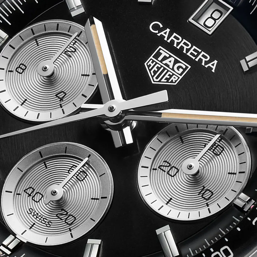 TAG Heuer Carrera Chronograph 39mm Mens Watch Black in Black, additional product view 3