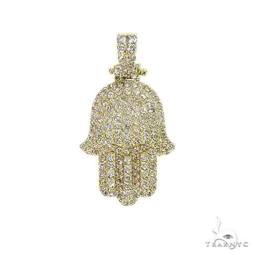 RINA - For Him FACTORY 14K Gold Diamond Hamsa Pendant 66822 in Rose Gold – Pendant